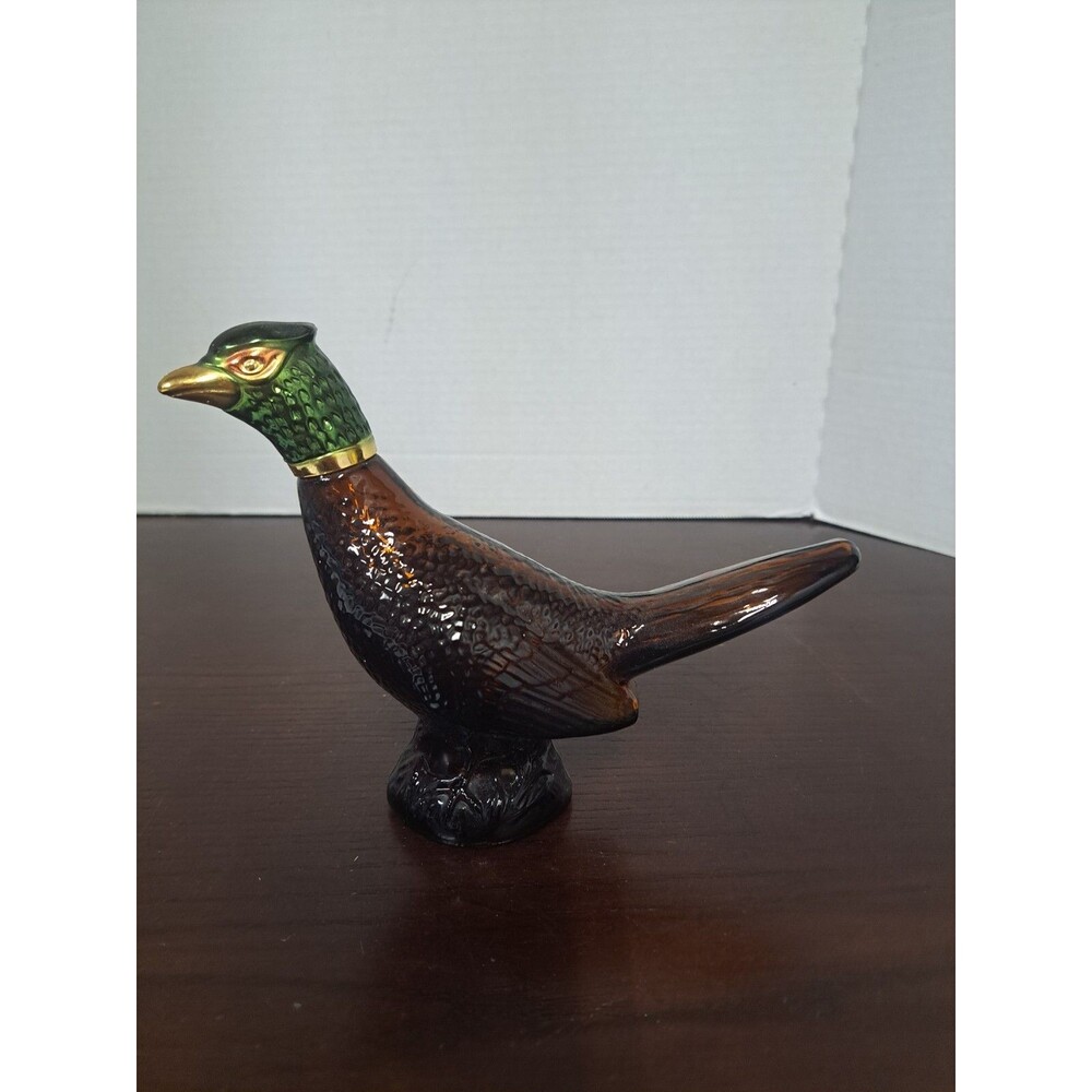 Vintage Male Pheasant Wild Country Glass Avon Bottle - Empty